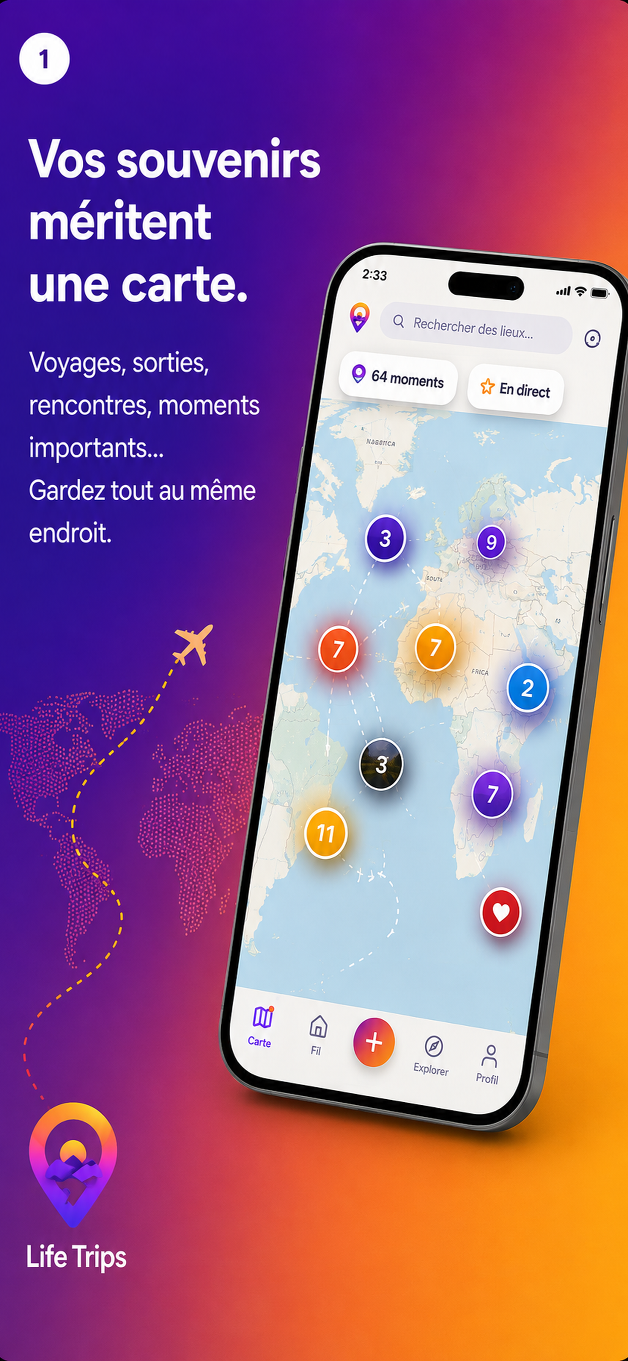 Life Trips — carte interactive